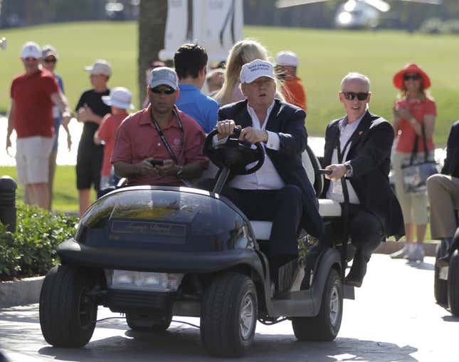 Trump at Trump National Doral Resort, circa 2016.