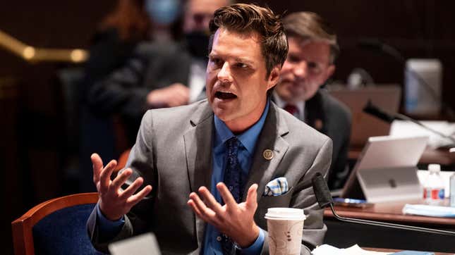 Image for article titled Rep. Matt Gaetz Is Thrilled That His Not-So-Secret Son, Nestor, Enjoyed Spring Break