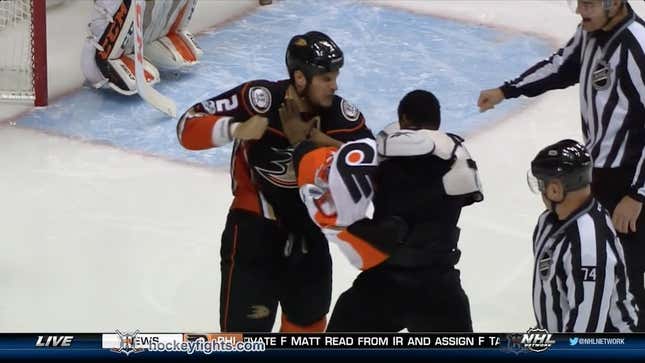 Fight Leaves Wayne Simmonds Shirtless