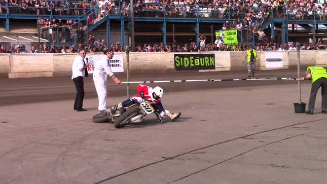 Dirt Track Motorcycle Limbo Needs To Be An Official Sport