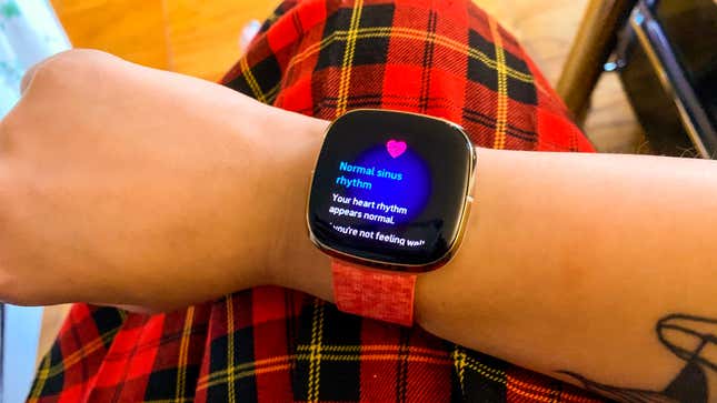 Image for article titled Here&#39;s How to Take Your ECG on the Fitbit Sense