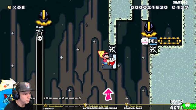 Player Beats Notorious <i>Mario Maker</i> Creator’s Latest Gauntlet With Impressive Cape Trick