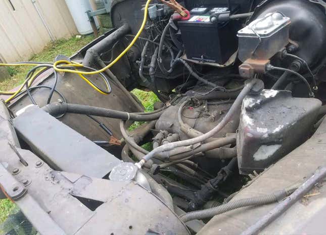 Image for article titled Someone Used Rebar To Mount A Buick Engine Transversely Into The Rear Of This Jeep And It's All Just Nuts