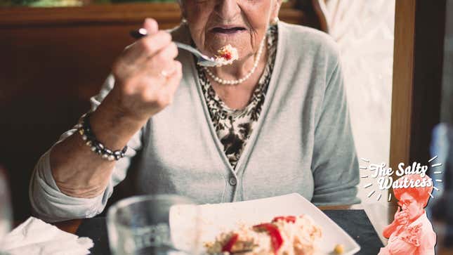 Image for article titled Ask The Salty Waitress: How do I fix an awkward situation between grandma and the server?