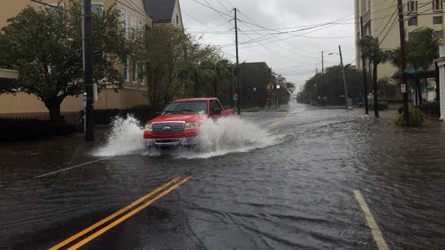 Flooding in Charleston in September 2019 in the wake of Hurricane Dorian.