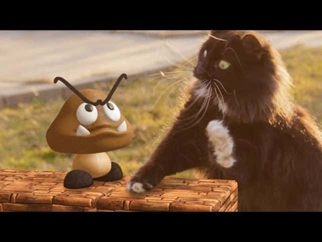 Super Mario Cat Doesn't Take No Crap From No Goomba