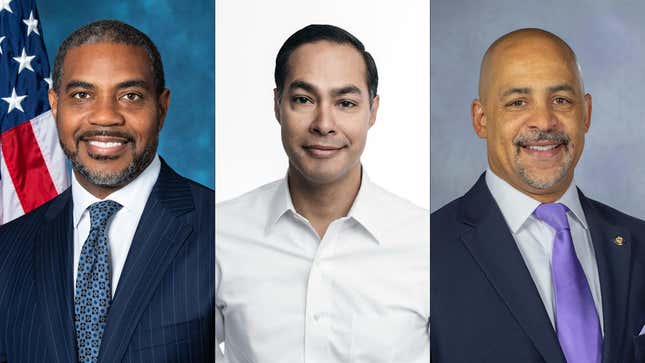 L to R: Congressman Steven Horsford (D-Nev), former HUD Secretary Julián Castro and state representative Chris Rabb (D-Pa)