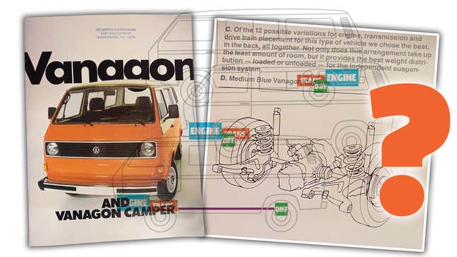 Image for article titled This Old VW Vanagon Brochure Contains An Interesting And Unintentional Hidden Brain Teaser