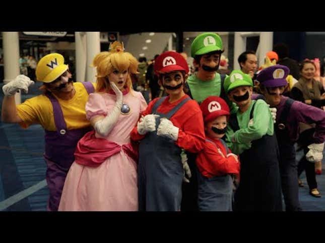 Human Family Transformed Into Mario, Luigi & Friends