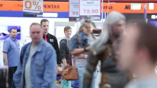 The Witcher Looks for the Most Power at an Electronics Shop