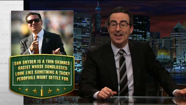 John Oliver Gleefully Recaps Dan Snyder's "DICK BALLS" Legal Filing