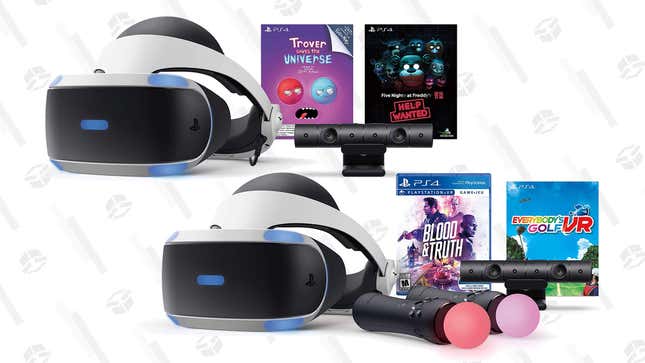 PSVR Bundles (Trover Saves the Universe and Five Nights at Freddy’s) and (Blood and Truth and Everybody’s Golf VR) 