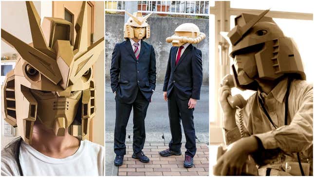 Image for article titled And Now, Some Excellent Cardboard Gundam Heads