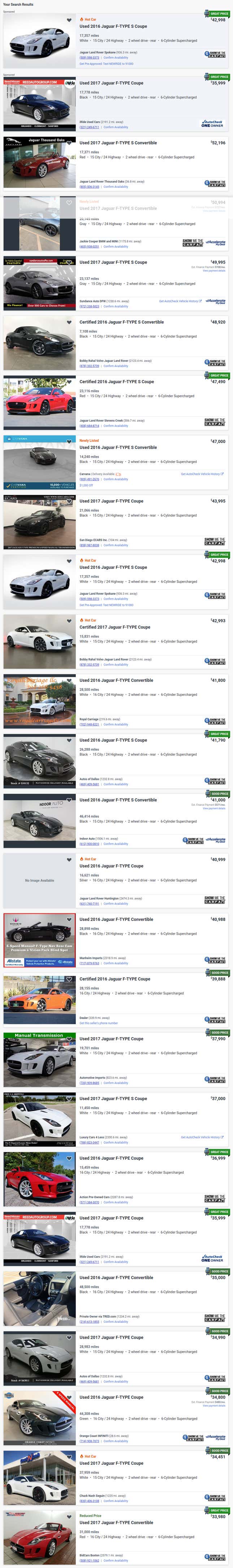 Image for article titled You Can Buy The Best Jaguar F-Type For The Price Of A V8 Mustang