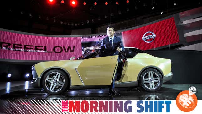 Ghosn with the wonderful IDx concept that Nissan did not put into production. Pictured in 2013.