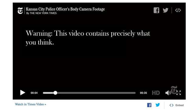 Image for article titled Warning On Police Body Camera Footage Cautions Viewer They About To See Pretty Much Exactly What They’d Expect