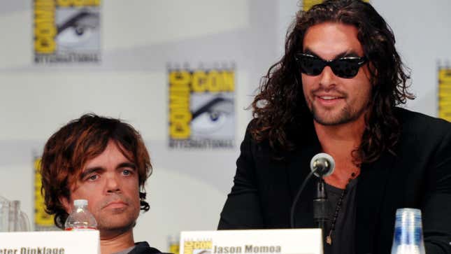 Peter Dinklage and Jason Momoa at San Diego Comic-Con.
