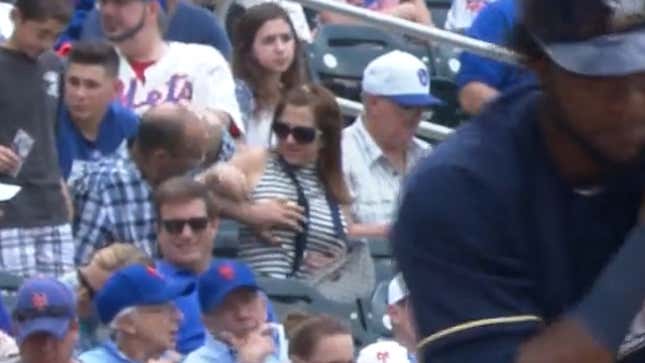 Citi Field Fan Can't Stop Groping The Woman Next To Him