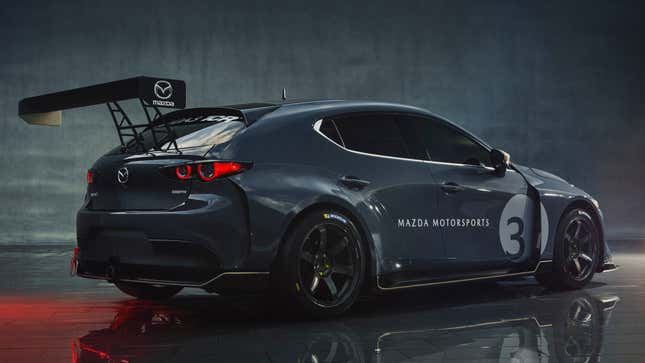 Image for article titled The Mazda 3 TCR Race Car Has The Attitude And Fender Flares The 3 Has Always Deserved