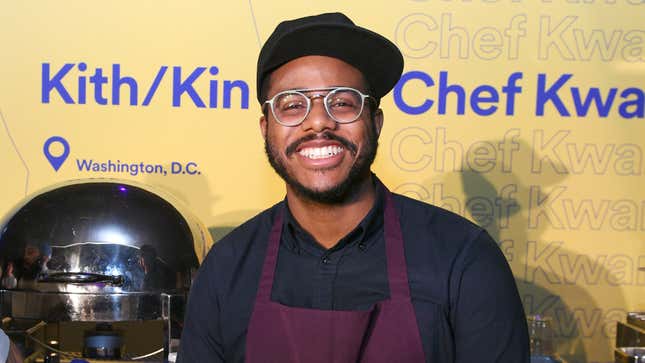 Chef Kwame Onwuachi poses for a photo at the Spotify Supper during CES 2020 on January 07, 2020, in Las Vegas, Nevada.