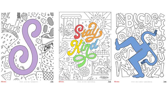 Adobe Released a Free Coloring Book Created by Talented Artists