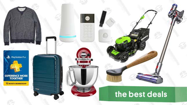 Image for article titled Thursday&#39;s Best Deals: GreenWorks Lawnmower, Sceptre 75&quot; TV, Refurb Dysons, and More