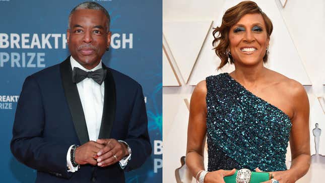 LeVar Burton attends the 8th Annual Breakthrough Prize Ceremony on November 03, 2019; Robin Roberts attends the 92nd Annual Academy Awards on February 09, 2020.