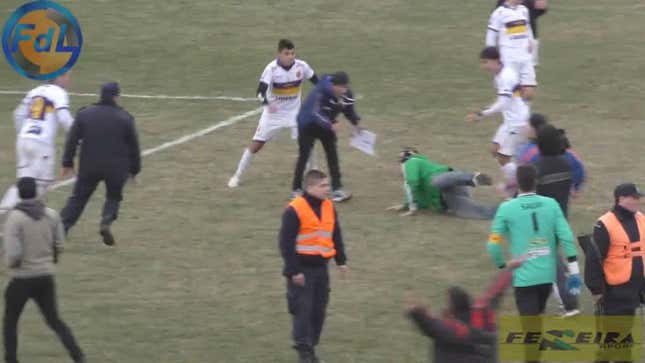 Soccer Team Kicks Opponent's Ass In Game; Fans Literally Kick Opponent's Ass After It
