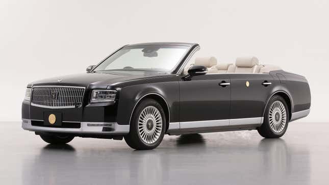 Image for article titled This Is The New Japanese Emperor&#39;s Opulent One-Off Toyota Century Convertible