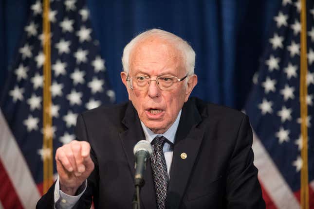 Image for article titled Bernie Sanders Holds Press Conference to Announce...He’s Still in the Race