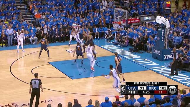 Steven Adams's Arm Seems To Have Survived This Dunk