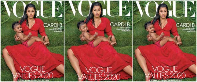 Image for article titled Kulture’s 1st Cover: Cardi B and Child Grace Vogue’s Not-So Regular, Degular, Schmegular Cover