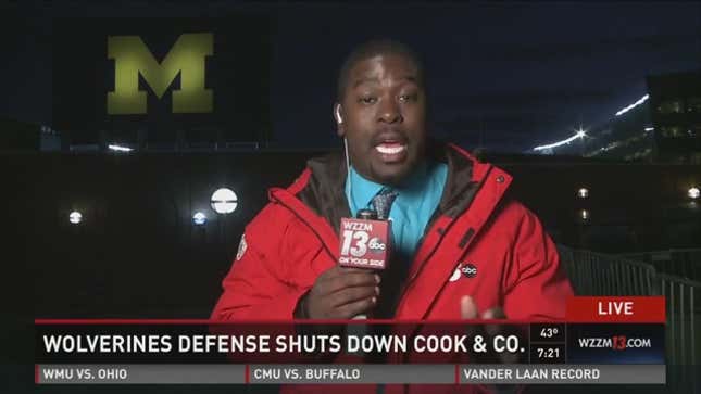 Local News Delivers Entire Report On Michigan Beating MSU, Live From The Big House