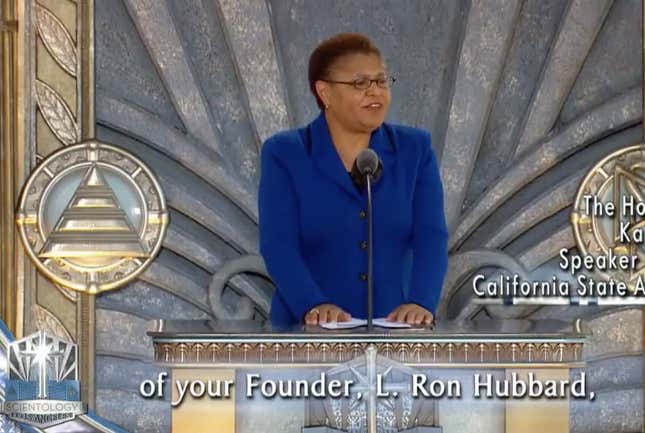 Image for article titled Rumored VP Candidate Rep. Karen Bass Explains Video of Her Praising Church of Scientology, Denounces Fidel Castro