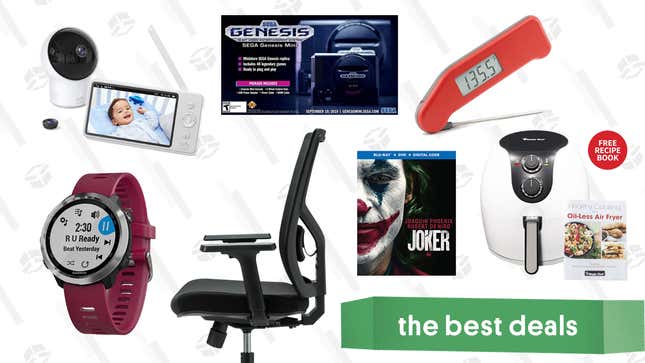 Image for article titled Monday&#39;s Best Deals: Branch Home Office Furniture, Sega Genesis Mini, Magic Chef Air Fryer, Garmin Forerunner 645 Music, and More