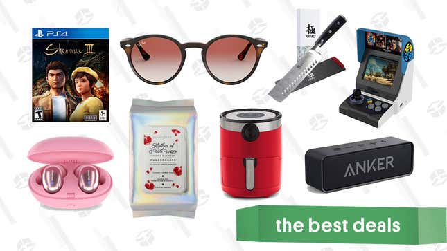 Image for article titled Wednesday&#39;s Best Deals: Anker Bluetooth Speaker, 1More ColorBuds, Shenmue III, NeoGeo Mini, Kyoku Nakiri Knife, Ray-Ban Sunglasses, Dash Air Fryer, and More