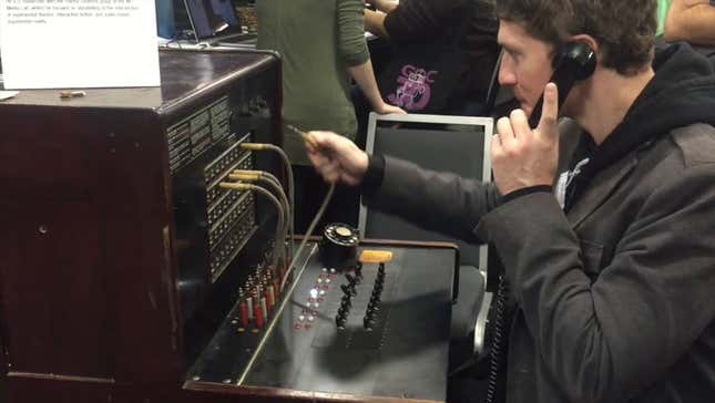 Telephone Operator Game Uses Real 1927 Switchboard