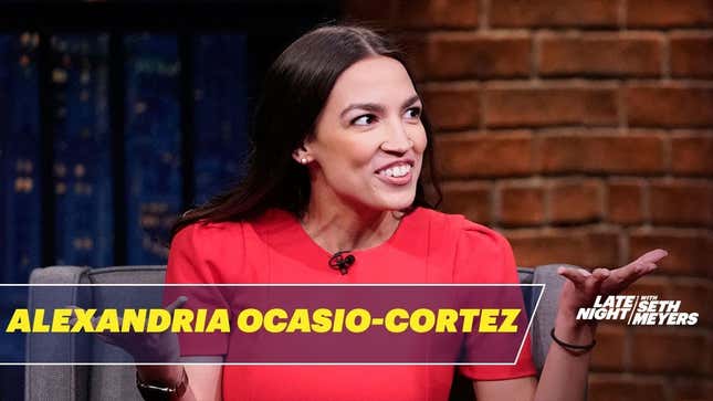No, the Green New Deal doesn't ban cow farts and ice cream, explains Alexandria Ocasio-Cortez on <i>Late Night</i>