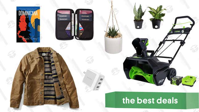 Image for article titled Sunday&#39;s Best Deals: Flint &amp; Tinder Jackets, House Plants, Greenworks Snow Throwers, and More