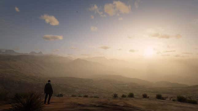 Image for article titled Red Dead Online Players Escape Game World, Find Beautiful Desert Paradise