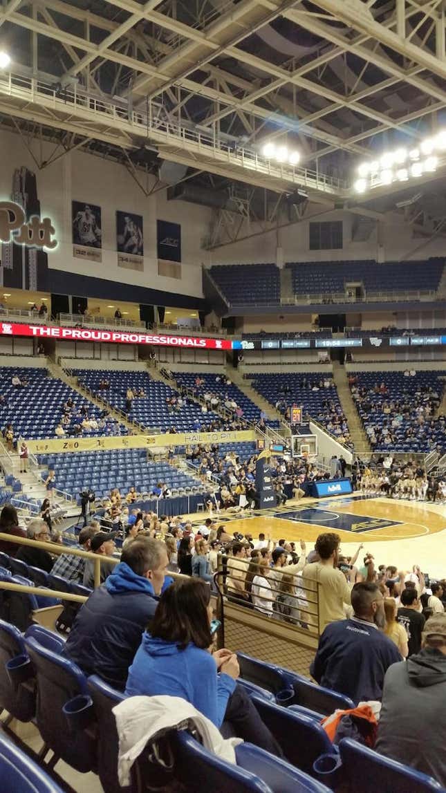 The Petersen Events Center just before tipoff of Wake Forest-Pitt on Feb. 21, 2018.