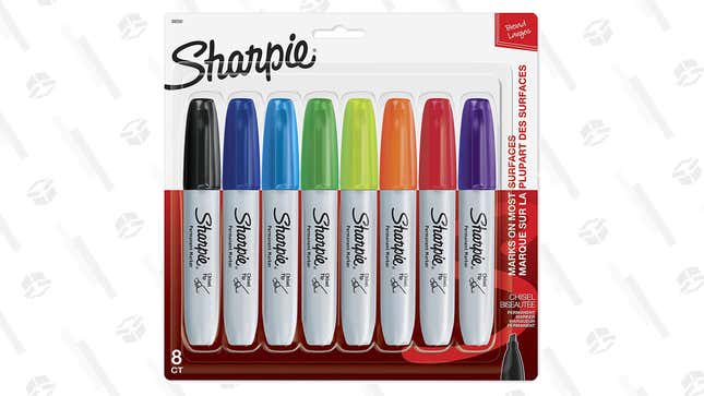 Sharpie Permanent Markers, Chisel Tip (8-count) | $7 | Amazon