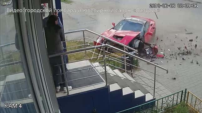 Things Go From Bad To Worse When Teen In A Corvette C7 Crashes Into An Unbelted Driver