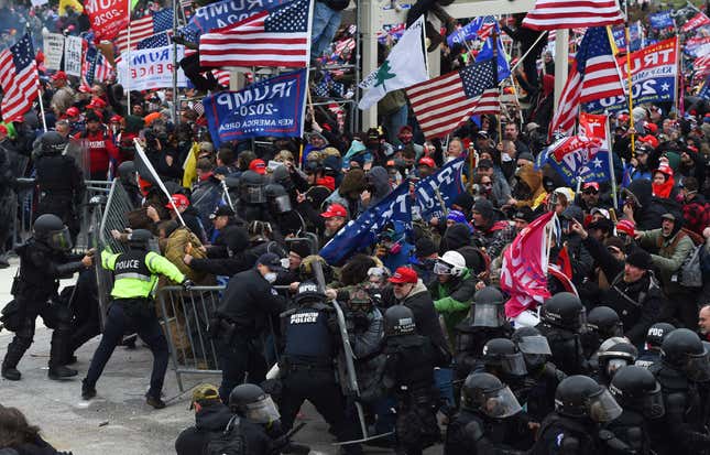 Peaceful, flag waving Americans, who totally didn’t try and attempt a coup 