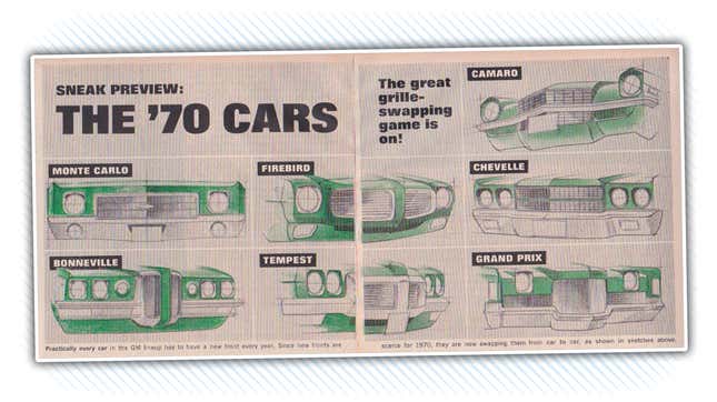 Image for article titled I&#39;m Not Certain Why I&#39;m So Into These Artist&#39;s Renderings Of 1970 Car Front Ends But I Am