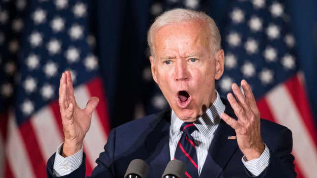 Joe Biden speaks during a campaign event on Oct. 9, 2019, in Rochester, N.H. For the first time, Biden has publicly called for Donald Trump to be impeached.