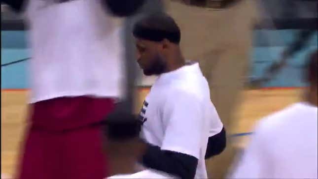 Heat Echo Clippers Halfcourt Protest; Equipment Guy Picks Shirts Up