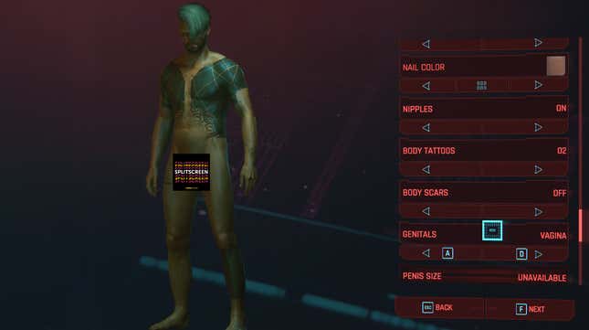 Cyberpunk 2077 s Genital Customization Options Leave A Lot To Be