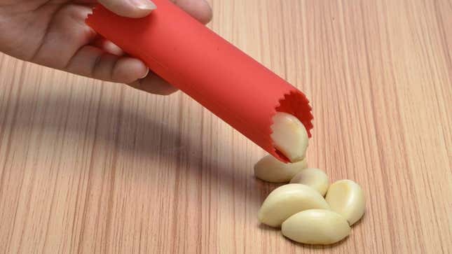 There’s no such thing as too much garlic, but there is such a thing as too much garlic peeling. These tubes make it easy to peel a bunch of cloves at once.