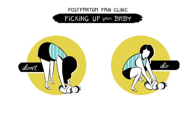 How to Pick Up a Baby Without Hurting Your Back
